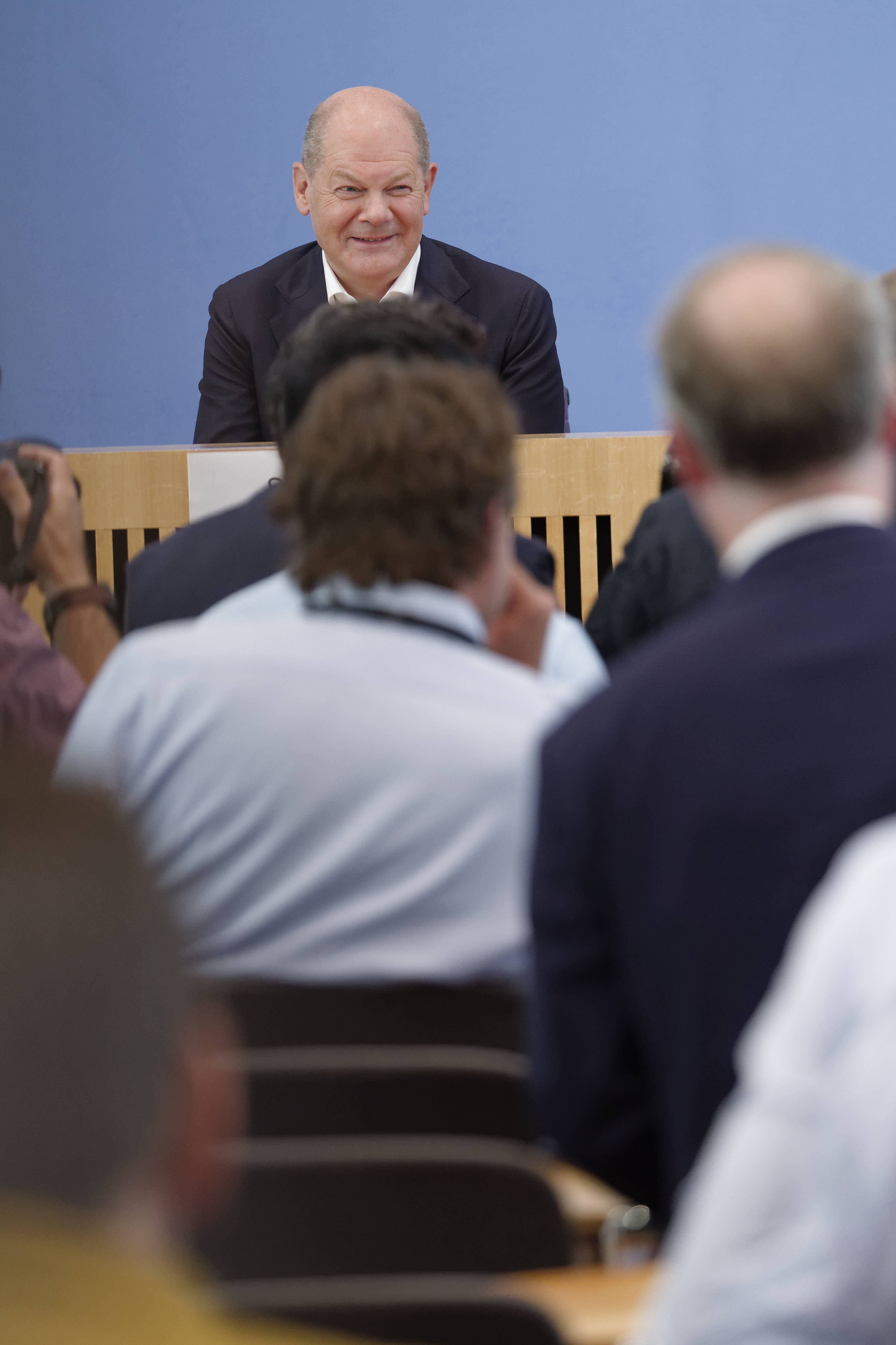 Olaf Scholz bei der Sommerpressekonferenz: „Ich stehe erst am Anfang meiner Kanzlerschaft.“