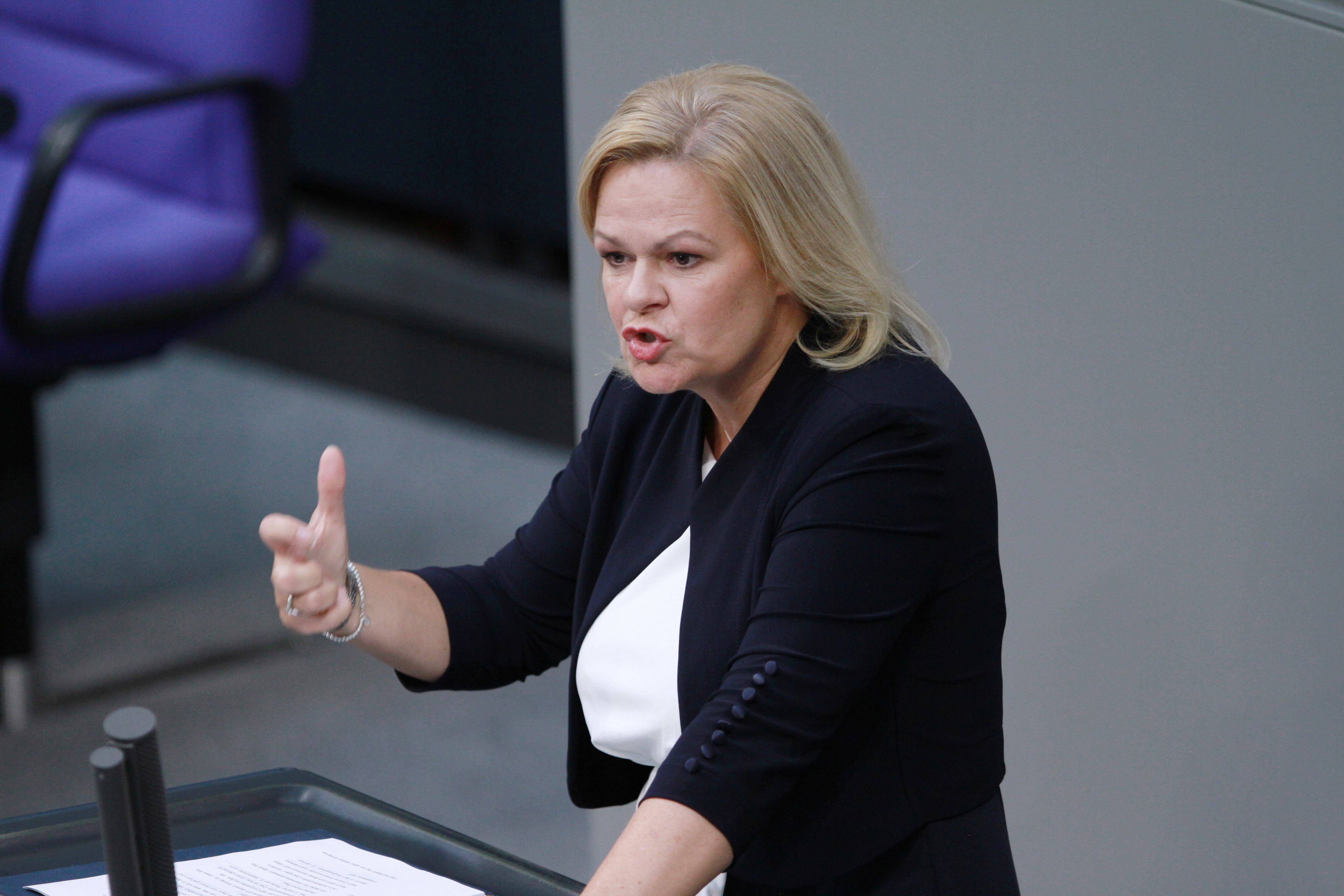 Bundesinnenministerin Nancy Faeser kontert die Vorwürfe der Union an ihrer Migrationspolitik.