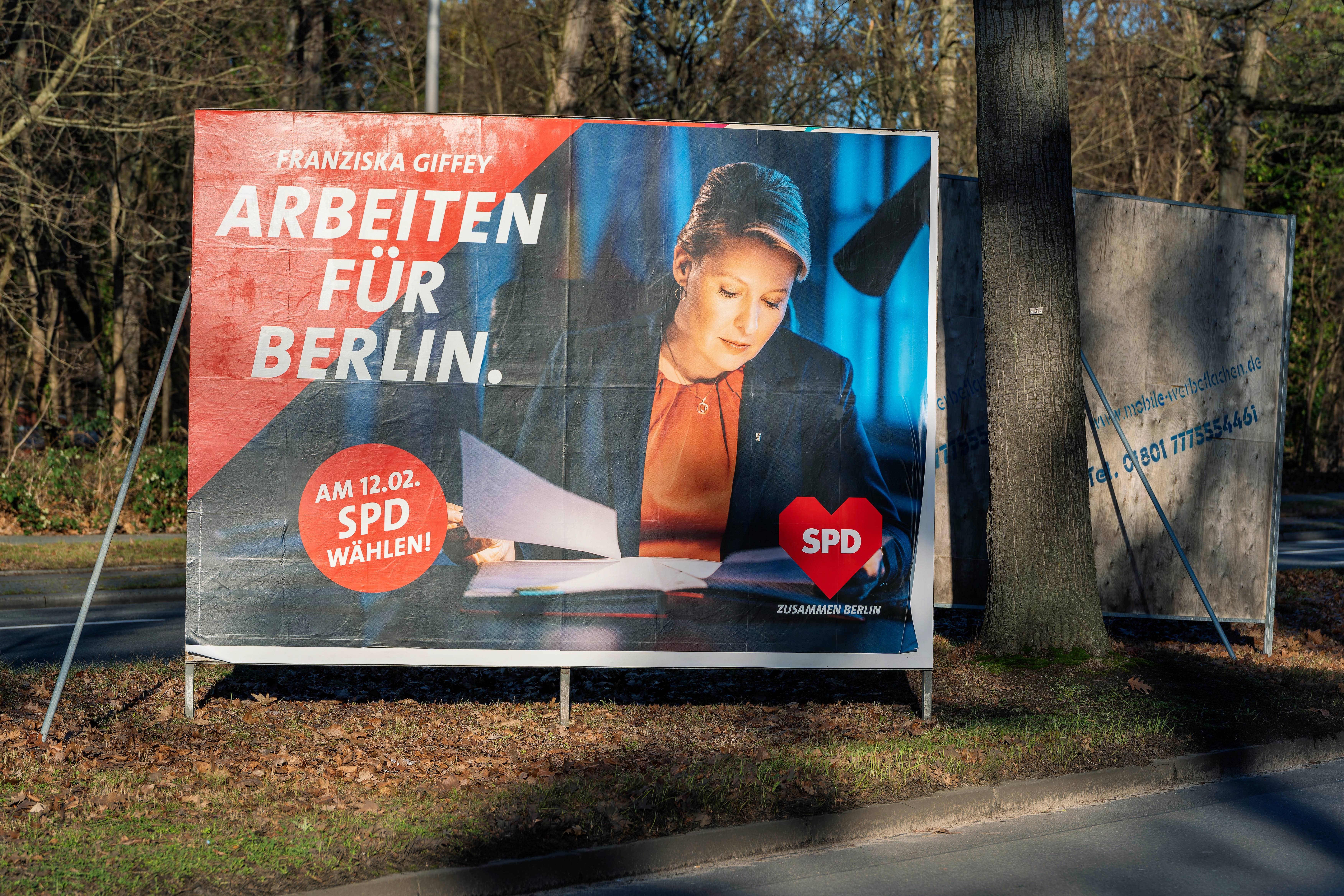 In Berlin wird am 12. Februar erneut gewählt. SPD-Spitzenkandidatin ist die Regierende Bürgermeisterin Franziska Giffey.