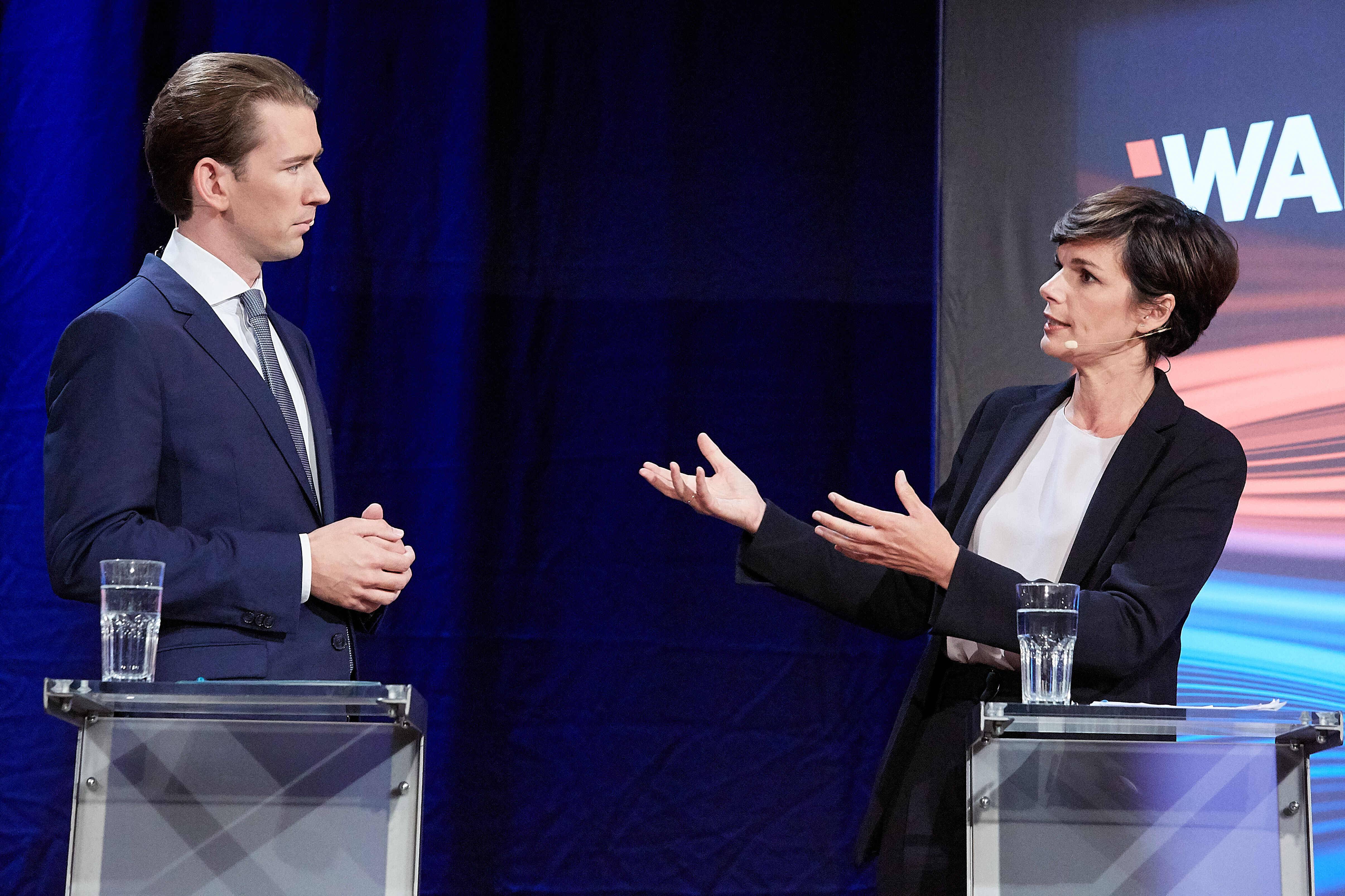 Er oder sie: Nach der Nationalratswahl am 29. September könnte Sebastian Kurz erneut österreichischer Kanzler werden – oder die SPÖ-Vorsitzende Pamela Rendi-Wagner.