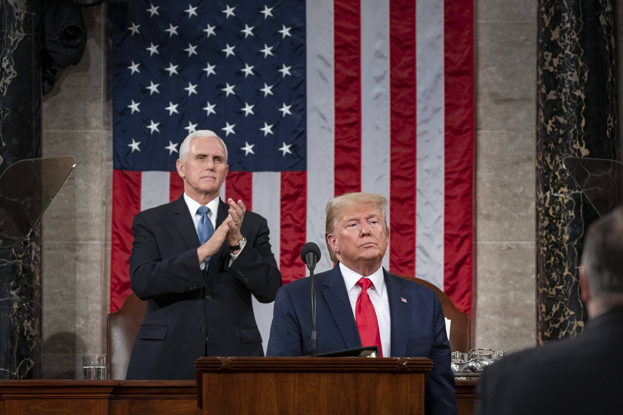 Donald Trump bei seiner Rede zur Lage der Nation am Dienstag: Wenn ein Präsident tricksen, lügen, wüten kann ohne jedwede Konsequenz, ist das außerordentlich beunruhigend.
