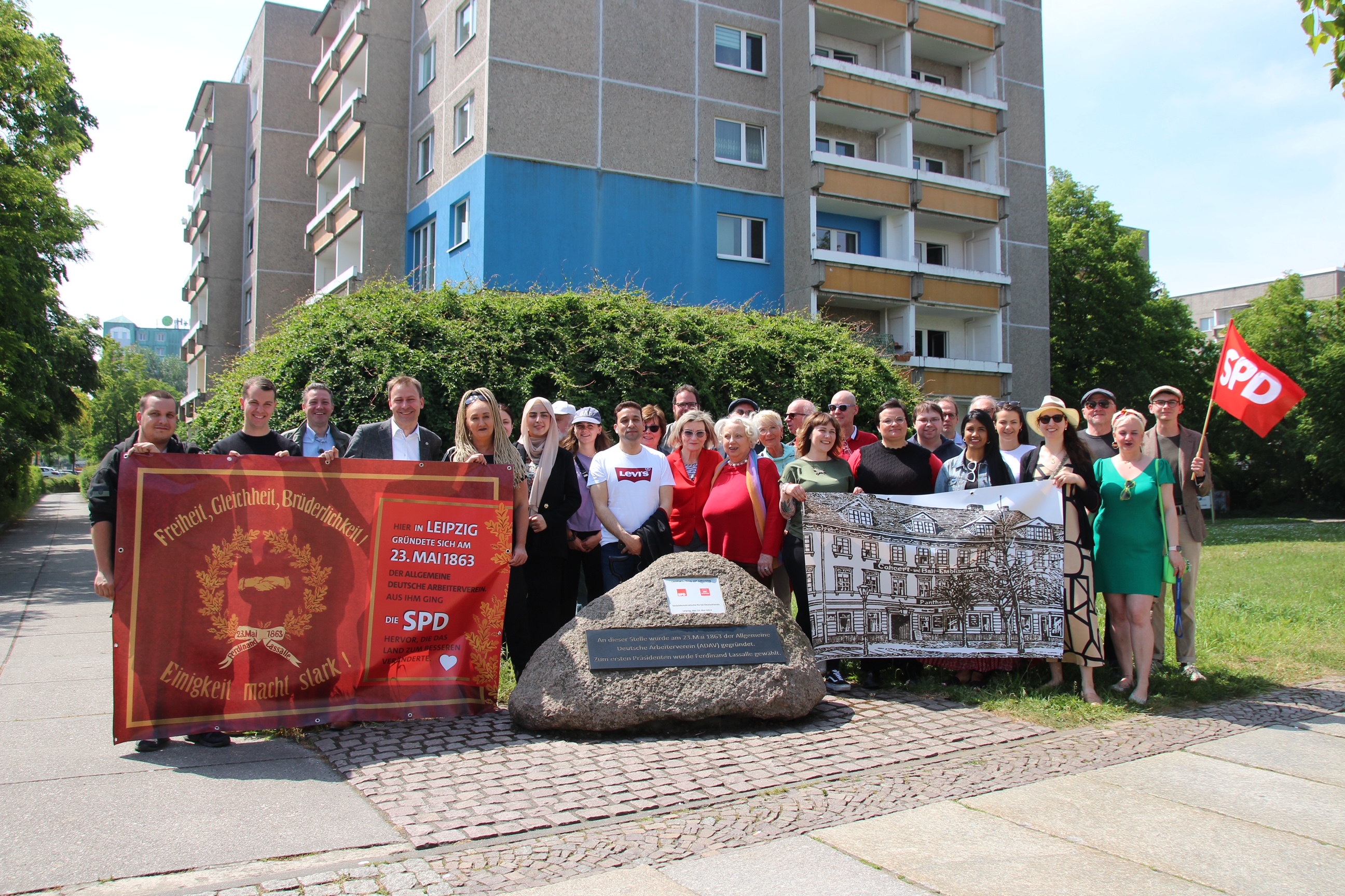 Heute dominiert der Plattenbau: Erinnerung an die Gründung des ADAV in Leipzig am 23. Mai 1863