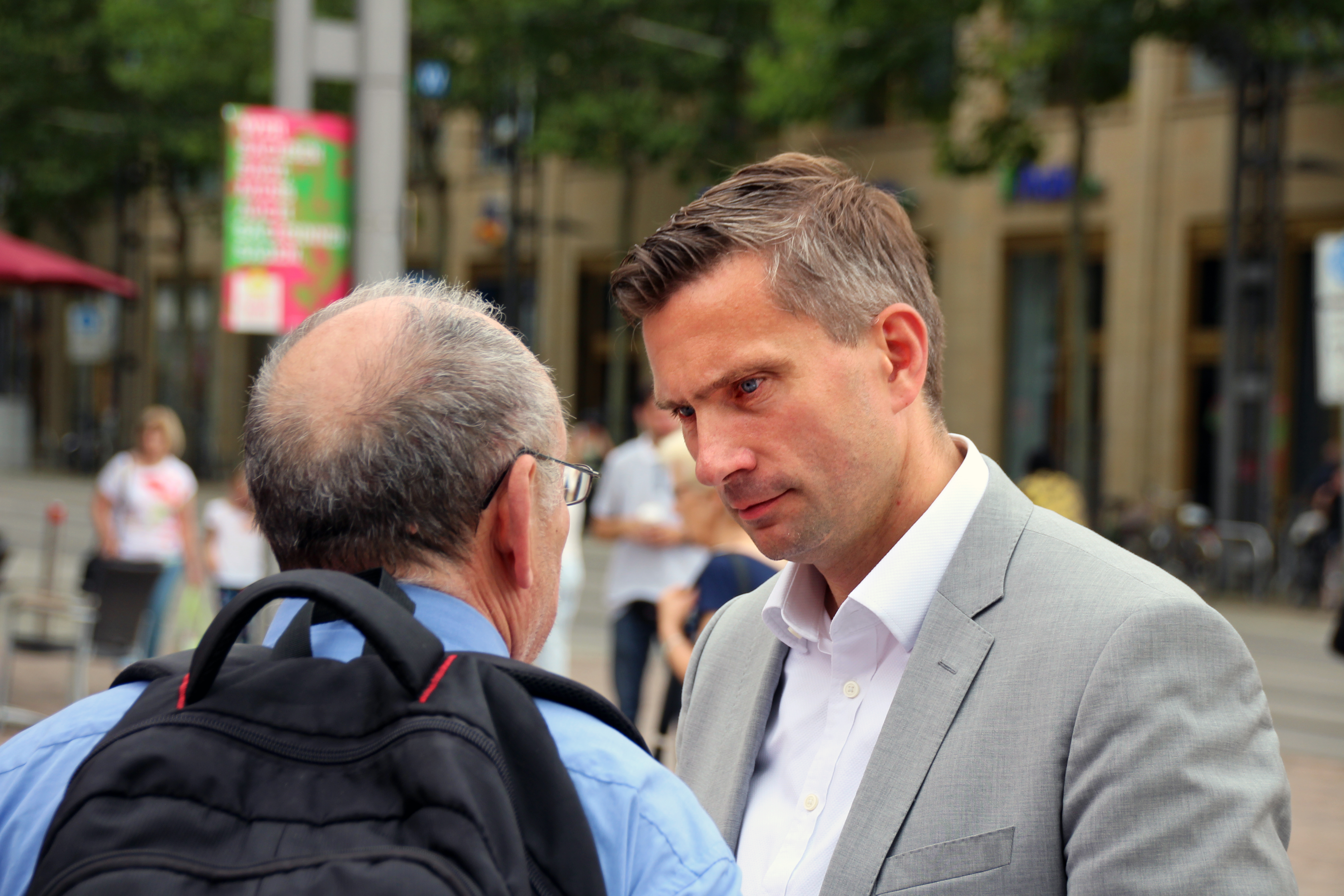 Das Ohr am Bürger: SPD-Spitzenkandidat Martin Dulig in Chemnitz