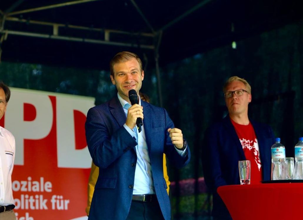 Tobias Cremer im Wahlkampf