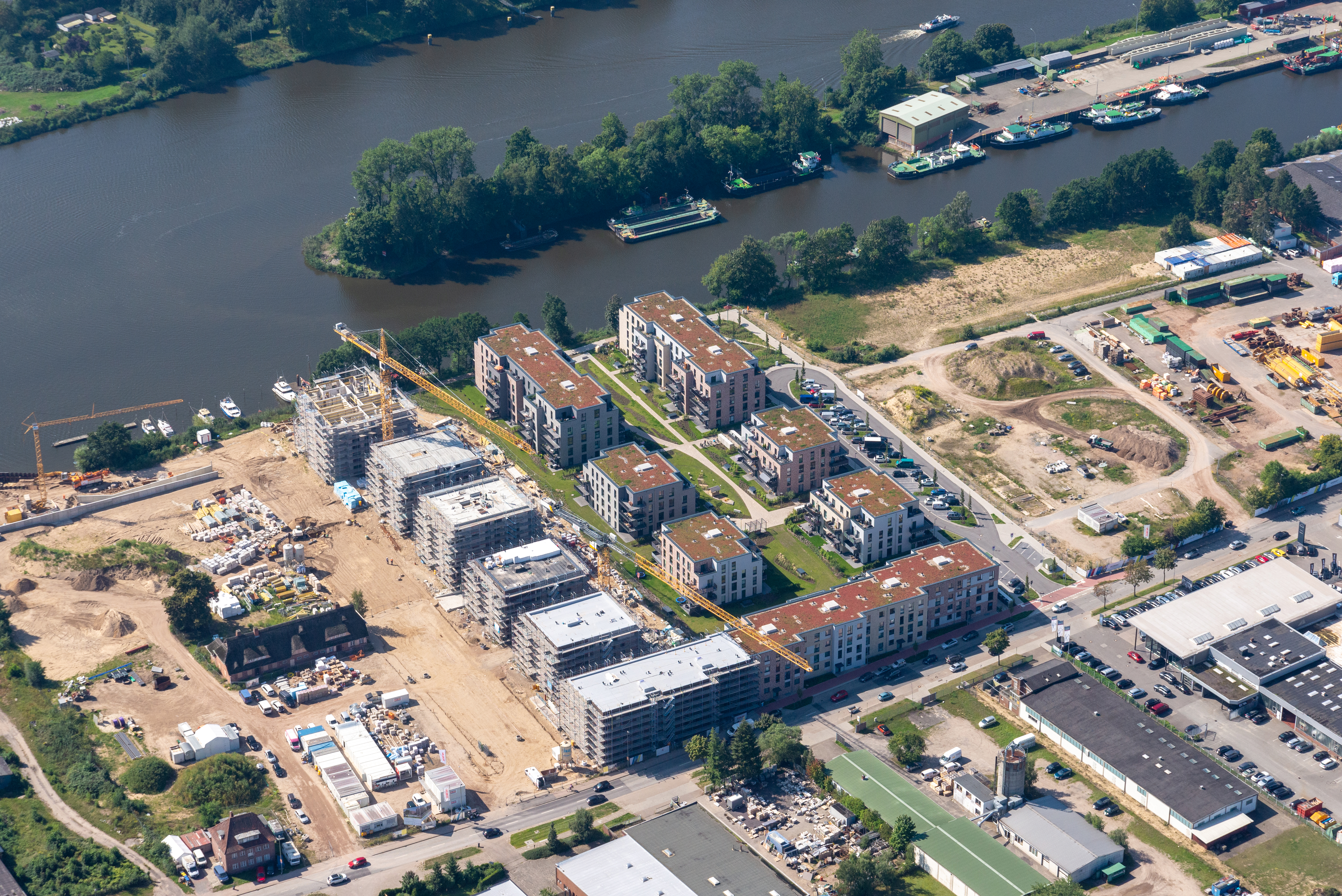 Bezahlbar wohnen an der Elbe: In Geesthacht bei Hamburg entsteht die „Hafencity“.