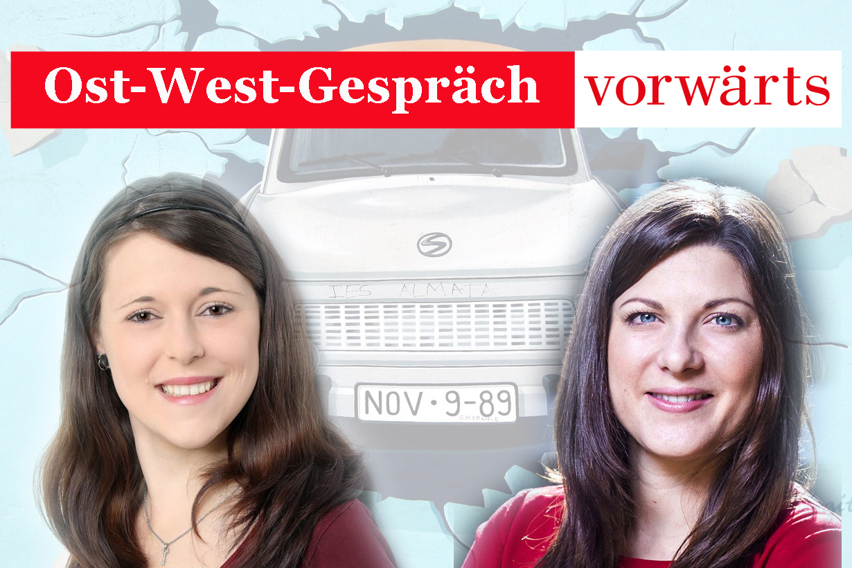 Sie verbindet viel mehr als die trennt: Katharina Zacharias und Johanna Uekermann sprachen beim vorwärts-Ost-West-Gespräch über Deutschland 30 Jahre nach der Wiedervereinigung.