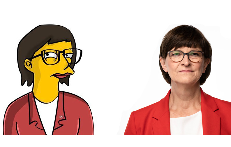 Neues Foto fürs Twitter-Profil: SPD-Chefin gibt es jetzt auch als Simpsons-Figur.