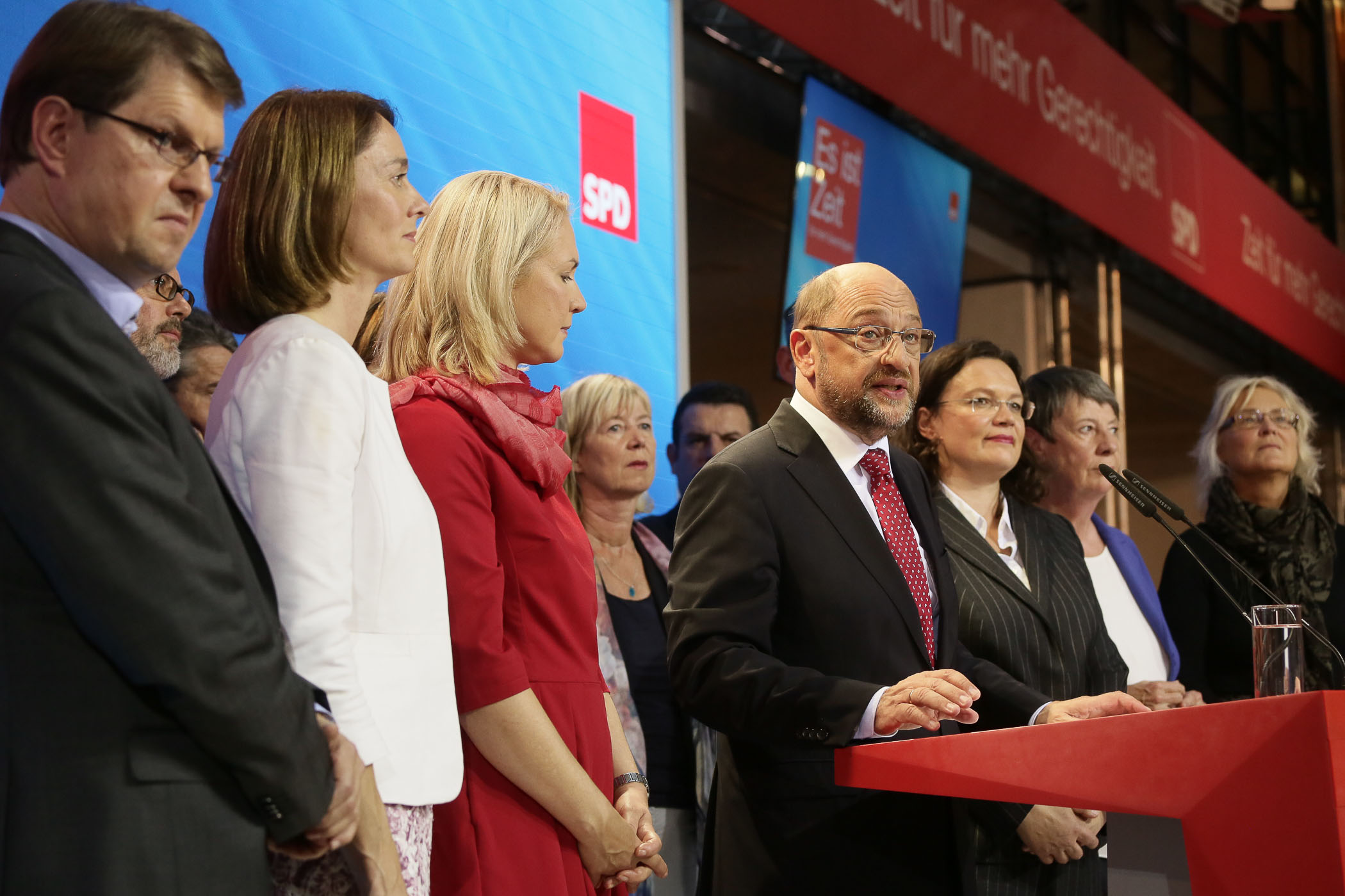 Martin Schulz am Wahlabend im Willy-Brandt-Haus