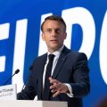 Ein Weckruf an Europa: Frankreichs Präsident Emmanuel Macron spricht am 25. April 2024 in der Pariser Universität Sorbonne.