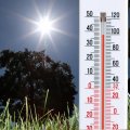 Ein Thermometer zeigt 38 Grad Celsius an.